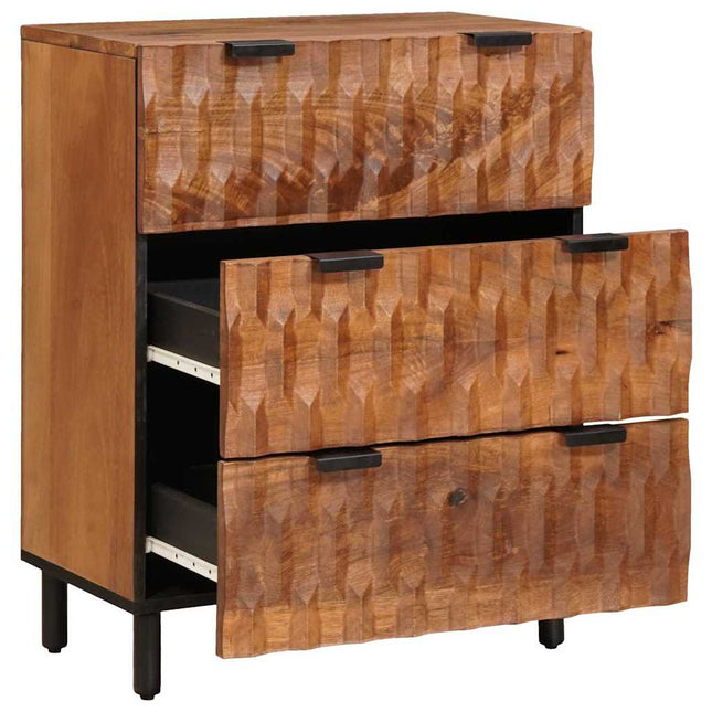 Sideboard 60 x 33 x 75 cm Massivt mangoträ Acacia Brun Finish