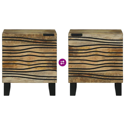 Nattduksbord 2 pcs Naturlig 40 x 33 x 46 cm Konstruerat trä