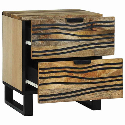 Nattduksbord 2 pcs Naturlig 40 x 33 x 46 cm Konstruerat trä