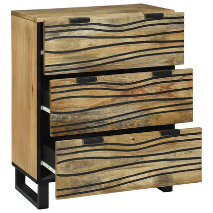 Sideboard med låda Brun 60 x 33.5 x 75 cm Massivt Mangoträ