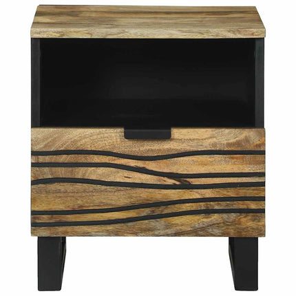 Nattduksbord 2 st Naturlig 40 x 33 x 46 cm Konstruerat trä