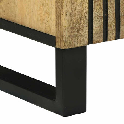 Sideboard med låda Brun 60 x 33 x 75 cm massivt mangoträ