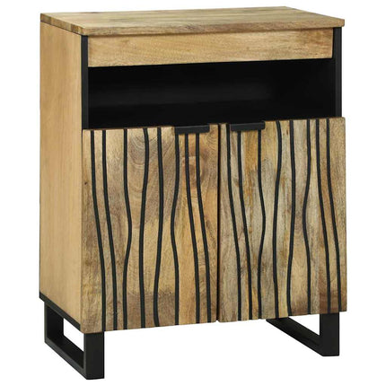 Sideboard med låda Brun 60 x 33 x 75 cm massivt mangoträ
