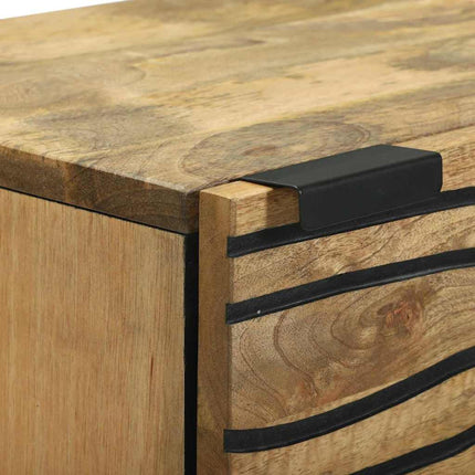Highboard Brun 40 x 33 x 110 cm massivt mangoträ