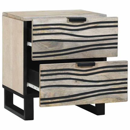 Nattduksbord 2 pcs Vit 40 x 33 x 46 cm Konstruerat trä