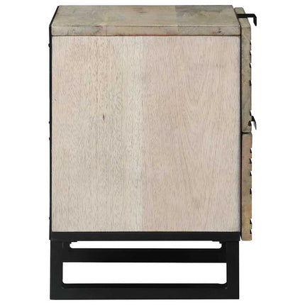 Nattduksbord 2 pcs Vit 40 x 33 x 46 cm Konstruerat trä