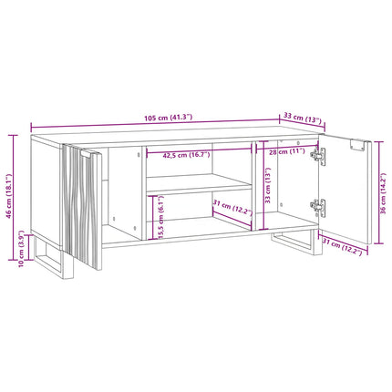 TV Enheter Vit 105 x 33 x 46 cm Konstruerat trä