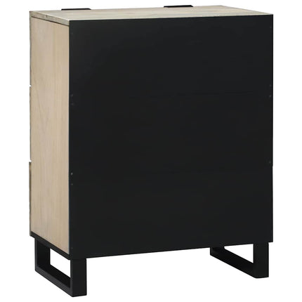 Sideboard med låda Vit 60 x 33.5 x 75 cm Massivt Mangoträ