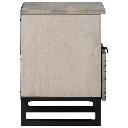 Nattduksbord 2 pcs Vit 40 x 33 x 46 cm Konstruerat trä