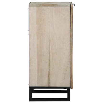 Skåp Vit 40 x 33 x 75 cm massivt mangoträ