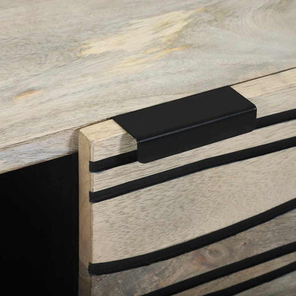 Sideboard Vit 80 x 33 x 75 cm massivt mangoträ