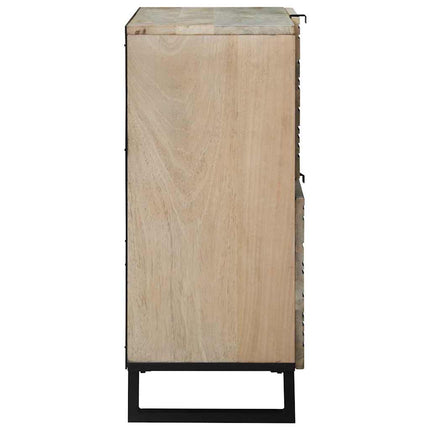 Sideboard Vit 80 x 33 x 75 cm massivt mangoträ