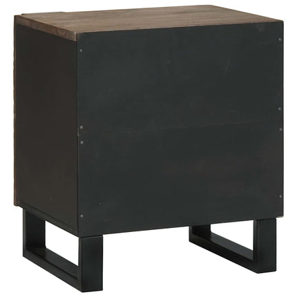Nattduksbord 2 pcs Valnöt 40 x 33 x 46 cm Konstruerat trä