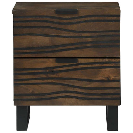 Nattduksbord 2 pcs Valnöt 40 x 33 x 46 cm Konstruerat trä