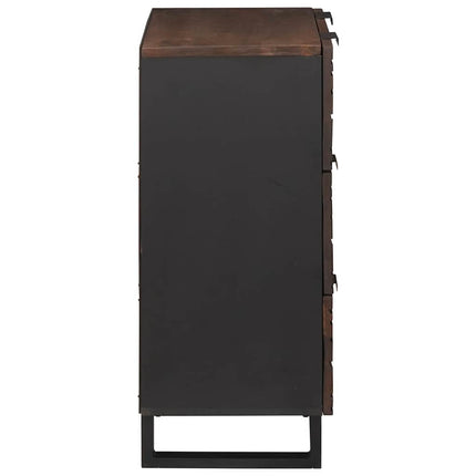 Sideboard med låda Brun 60 x 33.5 x 75 cm Massivt Mangoträ