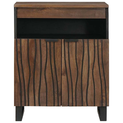 Sideboard med låda Brun 60 x 33 x 75 cm massivt mangoträ