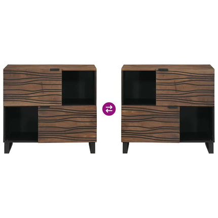 Sideboard Brun 80 x 33 x 75 cm massivt mangoträ