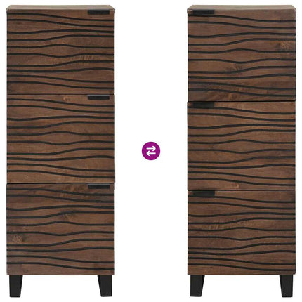 Highboard Brun 40 x 33 x 110 cm massivt mangoträ
