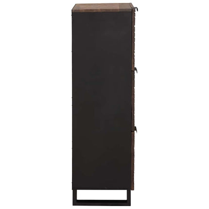 Highboard Brun 40 x 33 x 110 cm massivt mangoträ