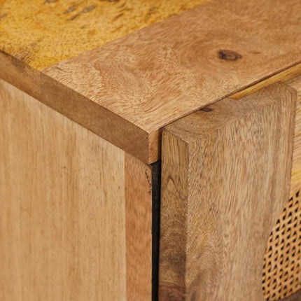 Nattduksbord 2 pcs Naturfärg 40 x 33 x 46 cm Massivt mangoträ