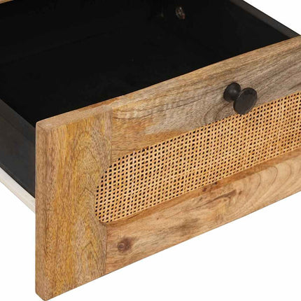 Nattduksbord 2 pcs Naturfärg 40 x 33 x 46 cm Massivt mangoträ