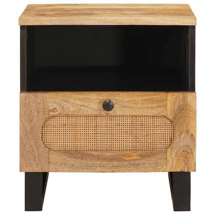 Nattduksbord Naturfärg 40 x 33 x 46 cm Massivt mangoträ