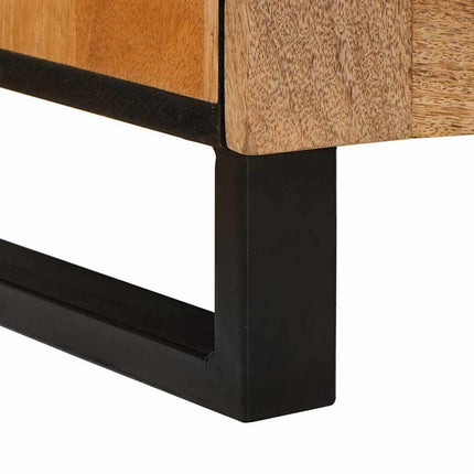 Nattduksbord 2 pcs Naturfärg 40 x 33 x 46 cm Massivt mangoträ