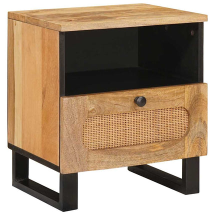 Nattduksbord 2 pcs Naturfärg 40 x 33 x 46 cm Massivt mangoträ