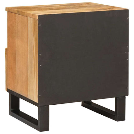Nattduksbord 2 pcs Naturfärg 40 x 33 x 46 cm Massivt mangoträ