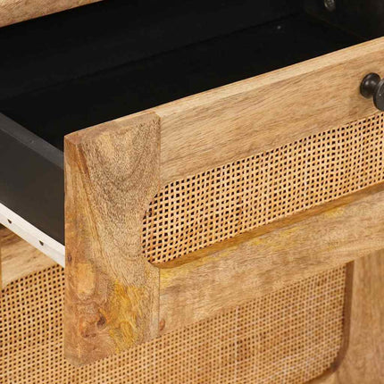Nattduksbord Naturfärg 50 x 33 x 60 cm Massivt mangoträ