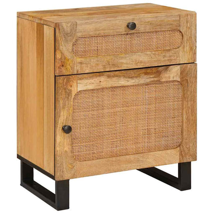 Nattduksbord Naturfärg 50 x 33 x 60 cm Massivt mangoträ