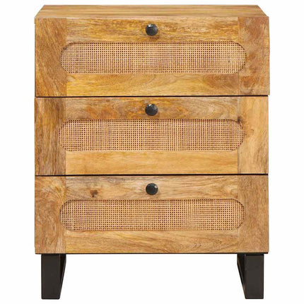 Nattduksbord Naturfärg 50 x 33 x 62 cm Massivt mangoträ