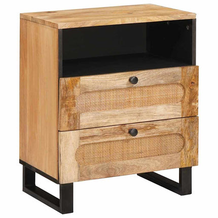 Nattduksbord Naturfärg 50 x 33 x 62 cm Massivt mangoträ