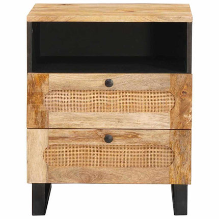 Nattduksbord Naturfärg 50 x 33 x 62 cm Massivt mangoträ