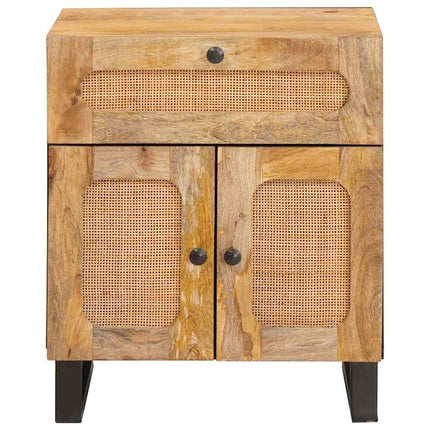 Nattduksbord Naturfärg 50 x 33 x 60 cm Massivt mangoträ