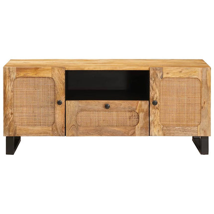 TV-skåp med låda Brun 105 x 33 x 46 cm Massivt mangoträ
