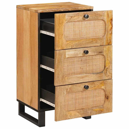 Sideboard med låda Brun 40 x 33 x 75 cm Massivt mangoträ