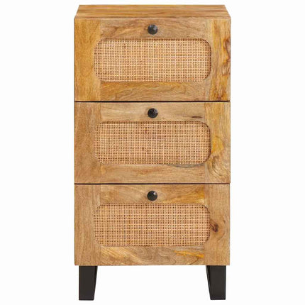 Sideboard med låda Brun 40 x 33 x 75 cm Massivt mangoträ