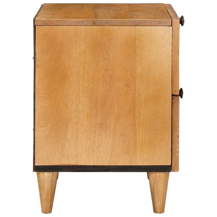 Nattduksbord 2 pcs Ljusbrun 40 x 33 x 46 cm Konstruerat trä