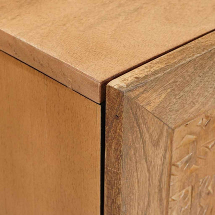 TV Enheter med hylla Ljusbrun 105 x 33 x 46 cm Massivt mangoträ