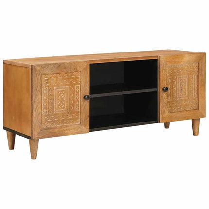 TV Enheter med hylla Ljusbrun 105 x 33 x 46 cm Massivt mangoträ