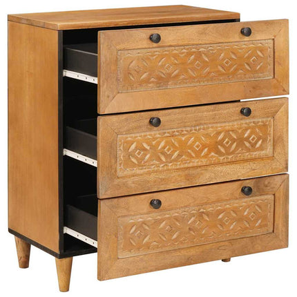 Sideboard Ljusbrun 60 x 33 x 75 cm massivt mangoträ