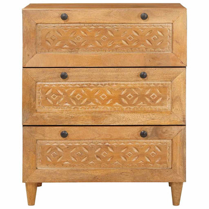 Sideboard Ljusbrun 60 x 33 x 75 cm massivt mangoträ