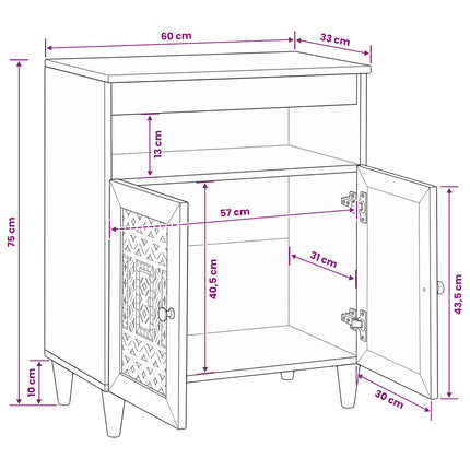 Sideboard Ljusbrun 33.5 x 60 x 75 cm