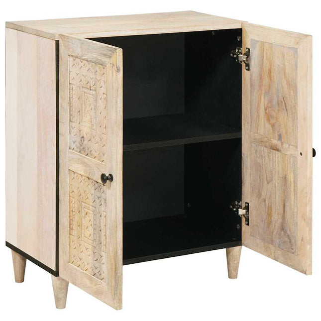 Sideboard Vit 60 x 33 x 75 cm massivt mangoträ