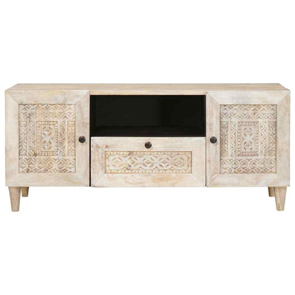 TV Enheter med låda Vit 105 x 33 x 46 cm Konstruerat trä