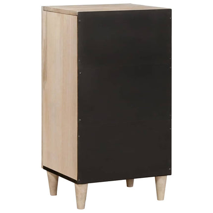 Sideboard Blekt Vitt 40 x 33 x 75 cm Massivt mangoträ