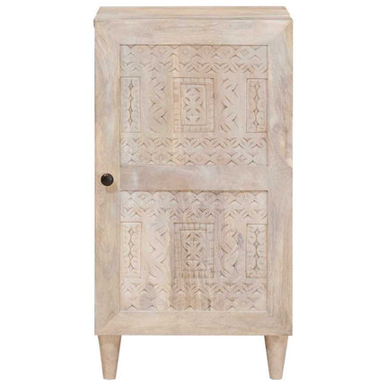 Sideboard Blekt Vitt 40 x 33 x 75 cm Massivt mangoträ