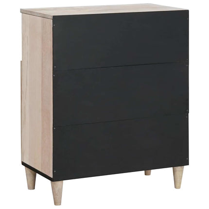 Sideboard Blekt Vitt 60 x 33 x 75 cm Massivt mangoträ