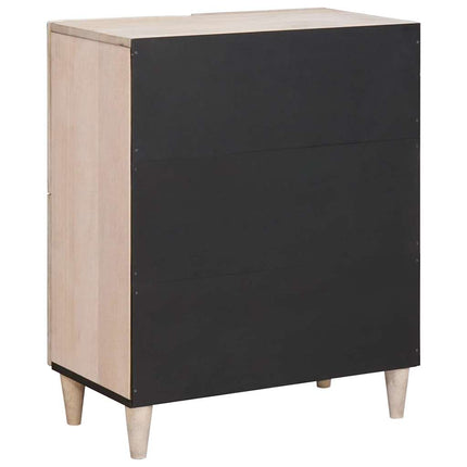 Sideboard Blekt Vitt 60 x 33 x 75 cm Massivt mangoträ